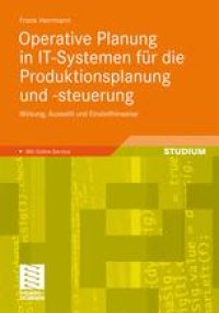 cover of the book Operative Planung in IT-Systemen fur die Produktionsplanung und -steuerung: Wirkung, Auswahl und Einstellhinweise von Verfahren und Parametern