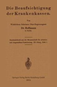 cover of the book Die Beaufsichtigung der Krankenkassen