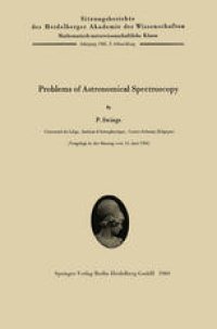 cover of the book Problems of Astronomical Spectroscopy