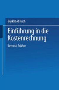 cover of the book Einführung in die Kostenrechnung