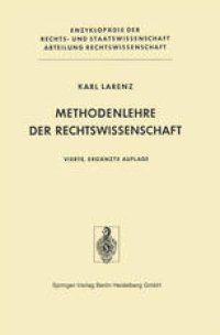 cover of the book Methodenlehre der Rechtswissenschaft