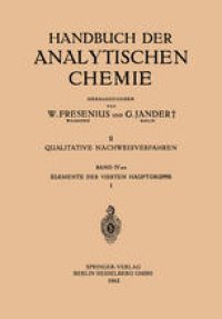 cover of the book Elemente der Vierten Hauptgruppe: I: Kohlenstoff · Silicium