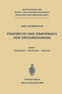 cover of the book Staatsrecht und Staatspraxis von Grossbritannien: Parlament · Regierung · Parteien