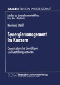 cover of the book Synergiemanagement im Konzern: Organisatorische Grundlagen und Gestaltungsoptionen