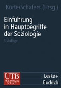 cover of the book Einführung in Hauptbegriffe der Soziologie