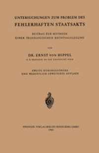 cover of the book Untersuchungen zum Problem des fehlerhaften Staatsakts: Beitrag zur Methode einer teleologischen Rechtsauslegung