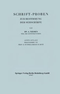 cover of the book Schrift-Proben: Zur Bestimmung der Sehschärfe