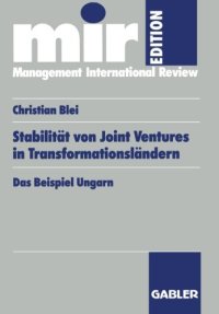 cover of the book Stabilität von Joint Ventures in Transformationsländern: Das Beispiel Ungarn