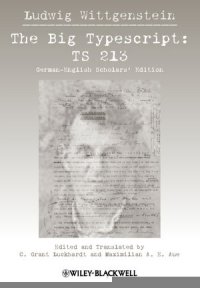 cover of the book The Big Typescript TS 213, German-English Scholars' Edition