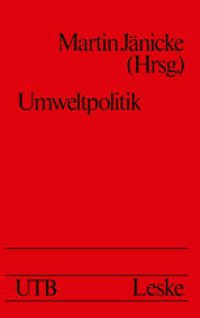 cover of the book Umweltpolitik: Beitrage zur Politologie des Umweltschutzes