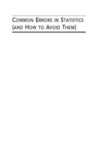 cover of the book Common Errors in Statistics (And How to Avoid Them), Fourth Edition